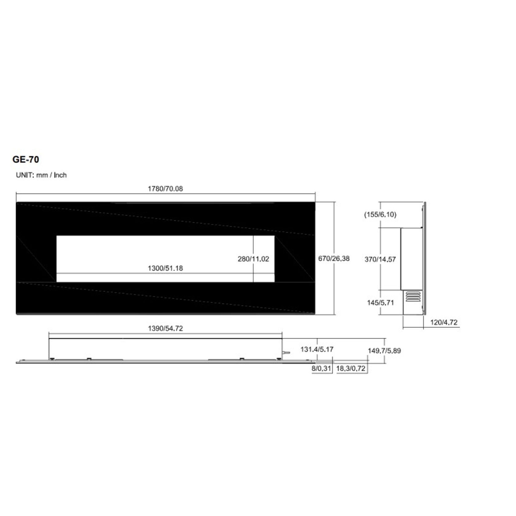 GE Linear Wall Mounted | Electric Fireplace gallery detail image