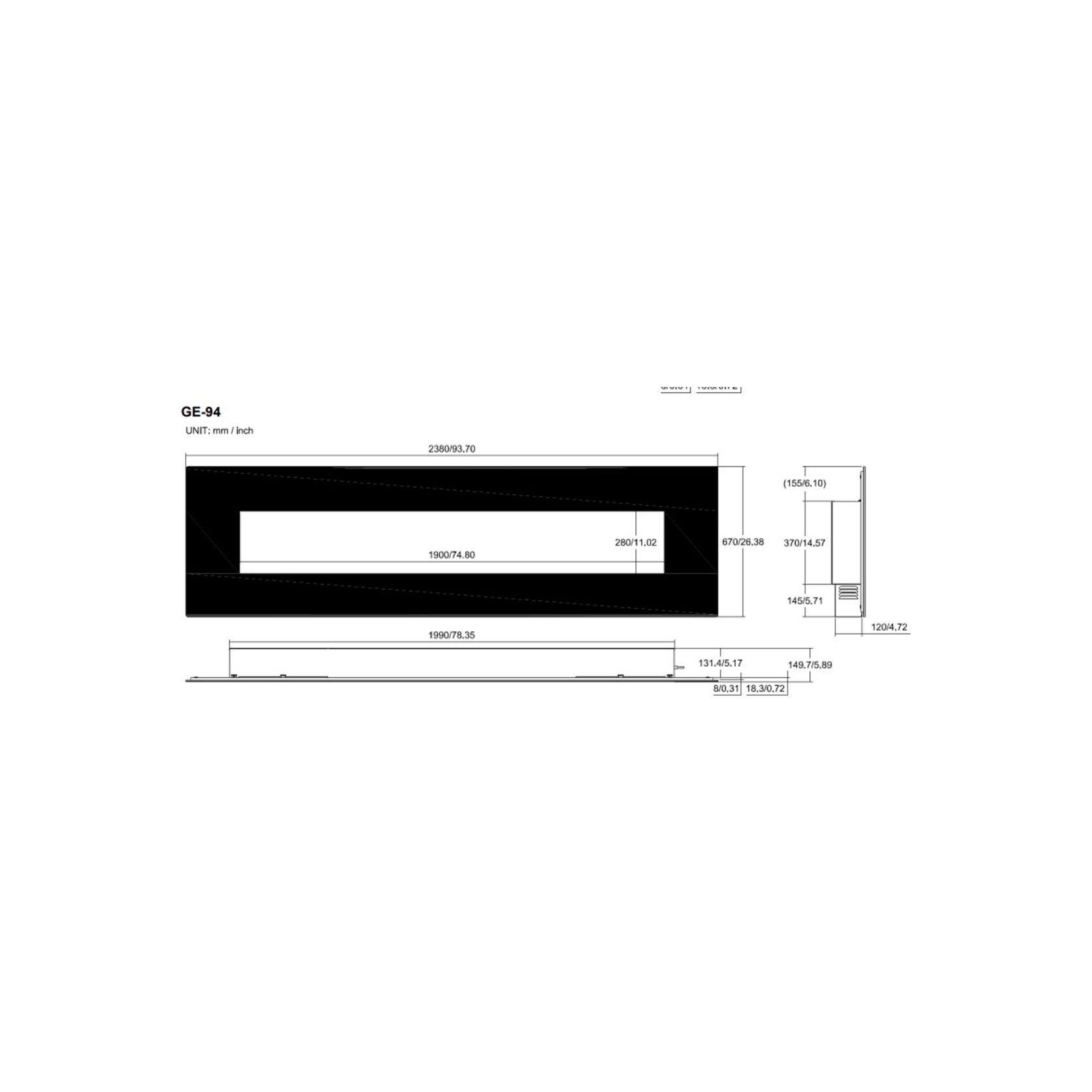 GE Linear Wall Mounted | Electric Fireplace gallery detail image