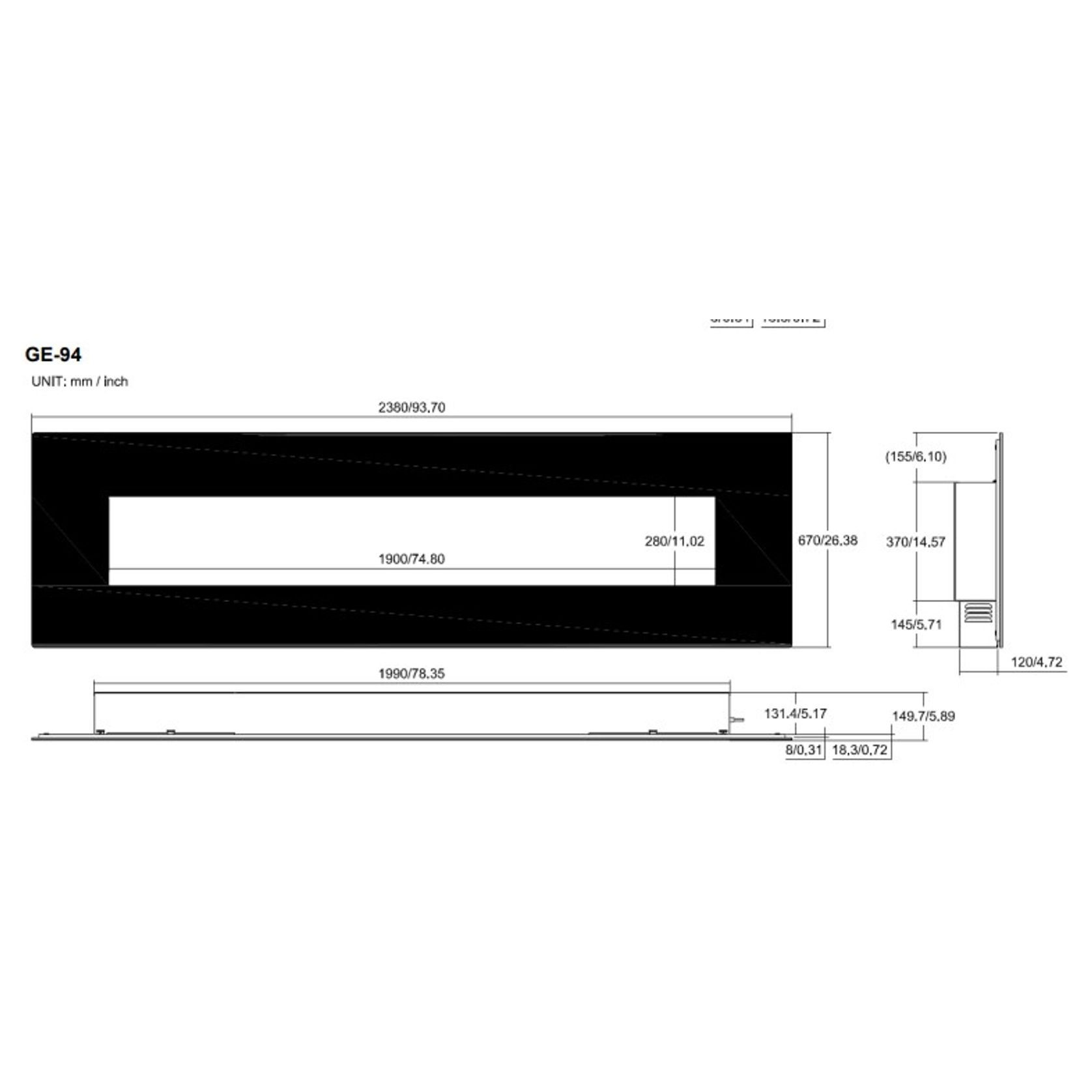 GE Linear Wall Mounted | Electric Fireplace gallery detail image