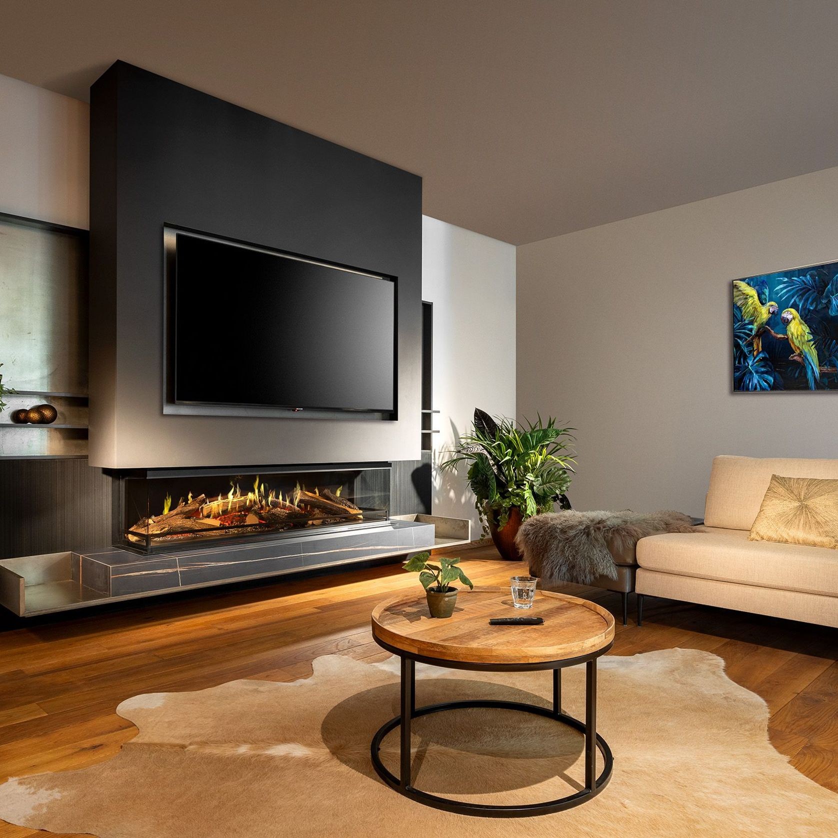 Kalfire E-one 3 Sided Electric Fireplace gallery detail image