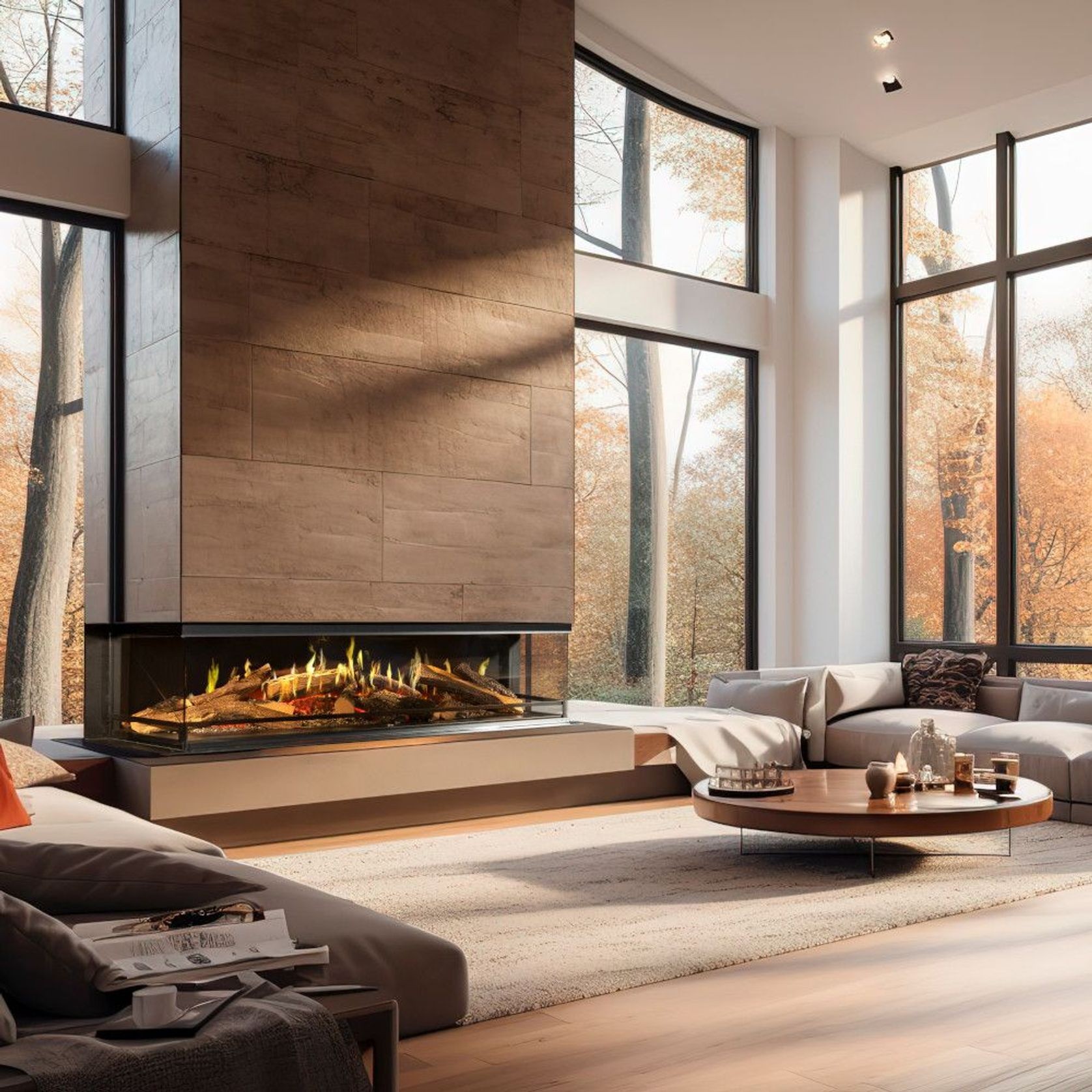 Kalfire E-one 3 Sided Electric Fireplace gallery detail image