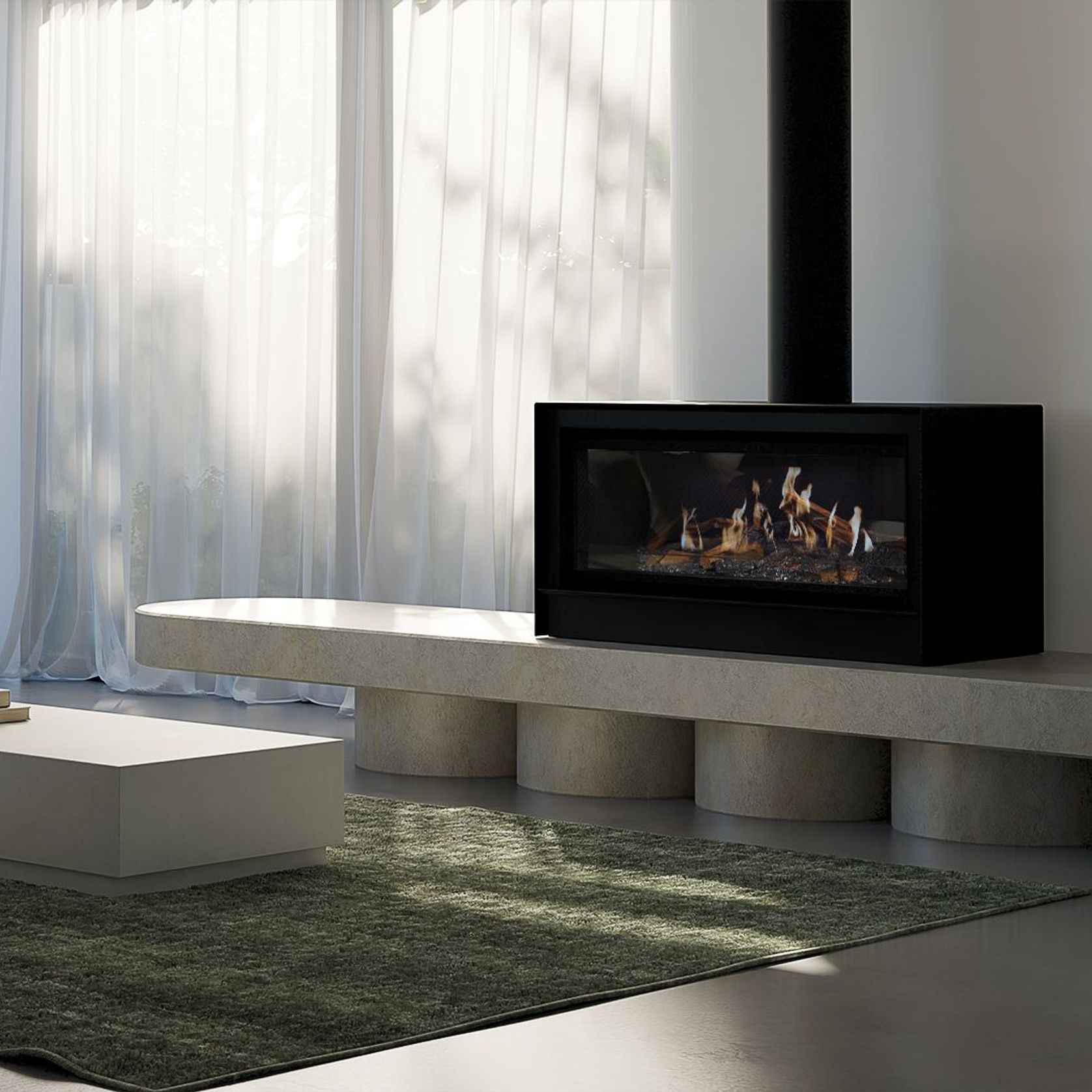 Escea LEFS1000 Freestanding Holographic Electric Fire gallery detail image