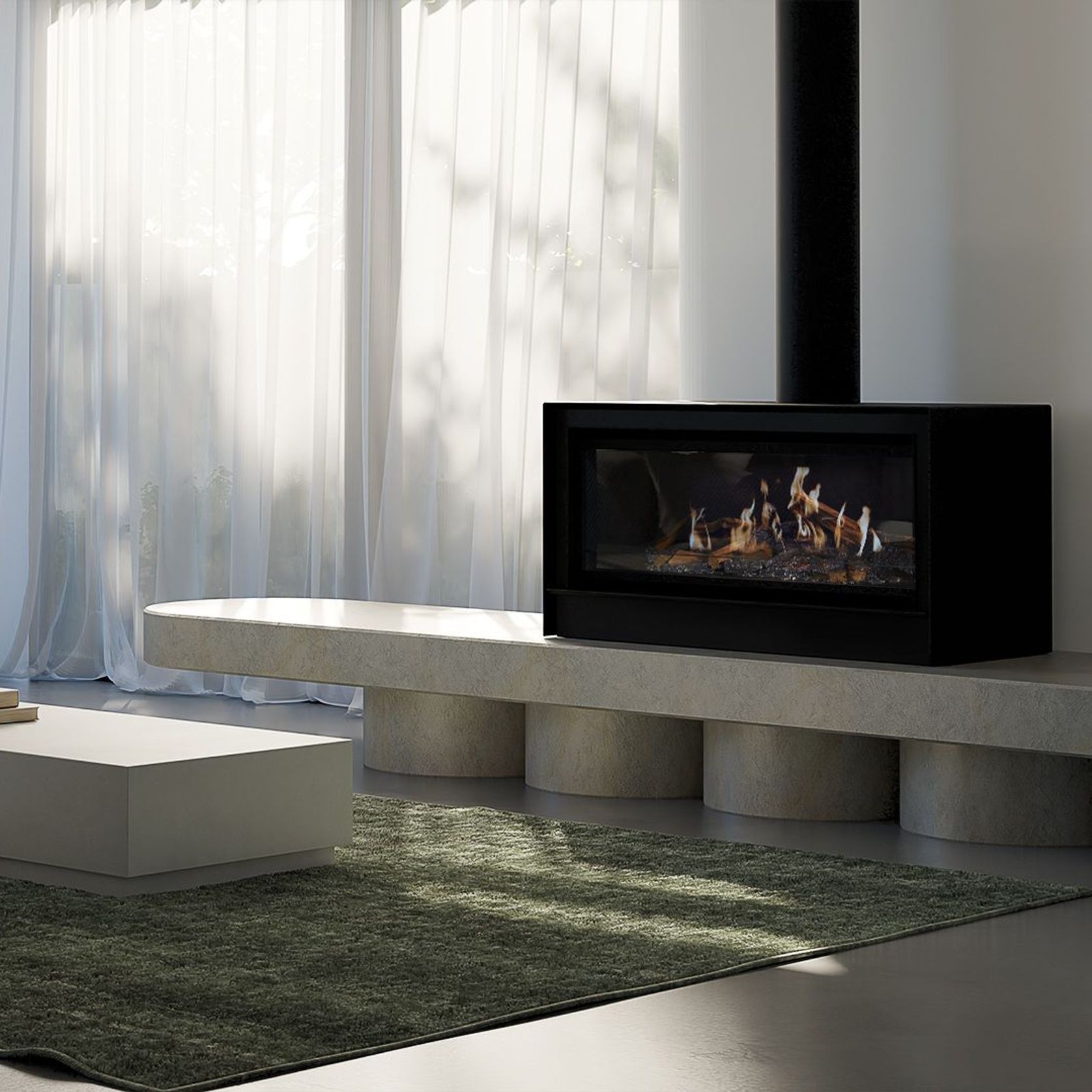 Escea LRFS1000 Freestanding Holographic Electric Fire gallery detail image