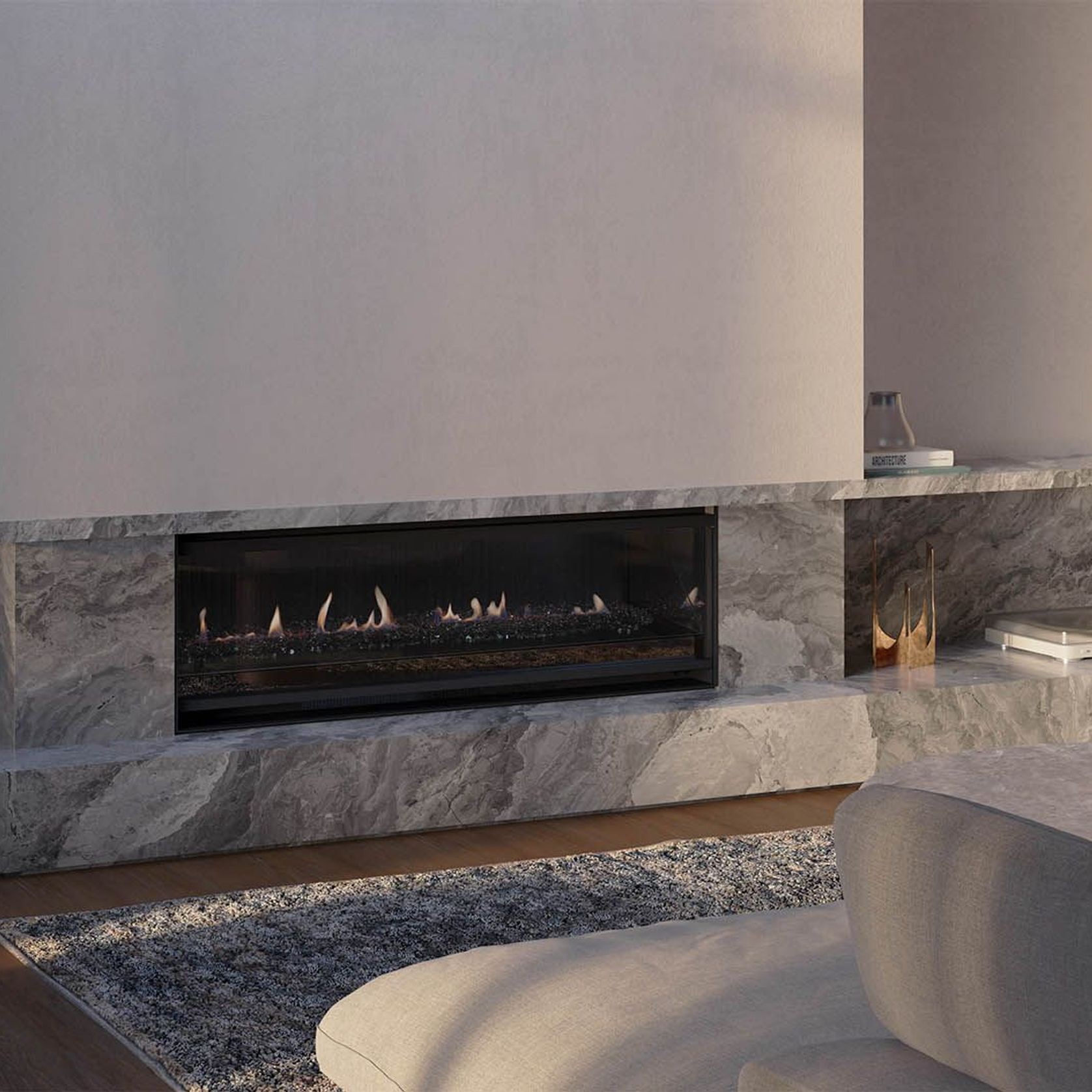Escea LR1250 Inbuilt Electric Fireplace gallery detail image