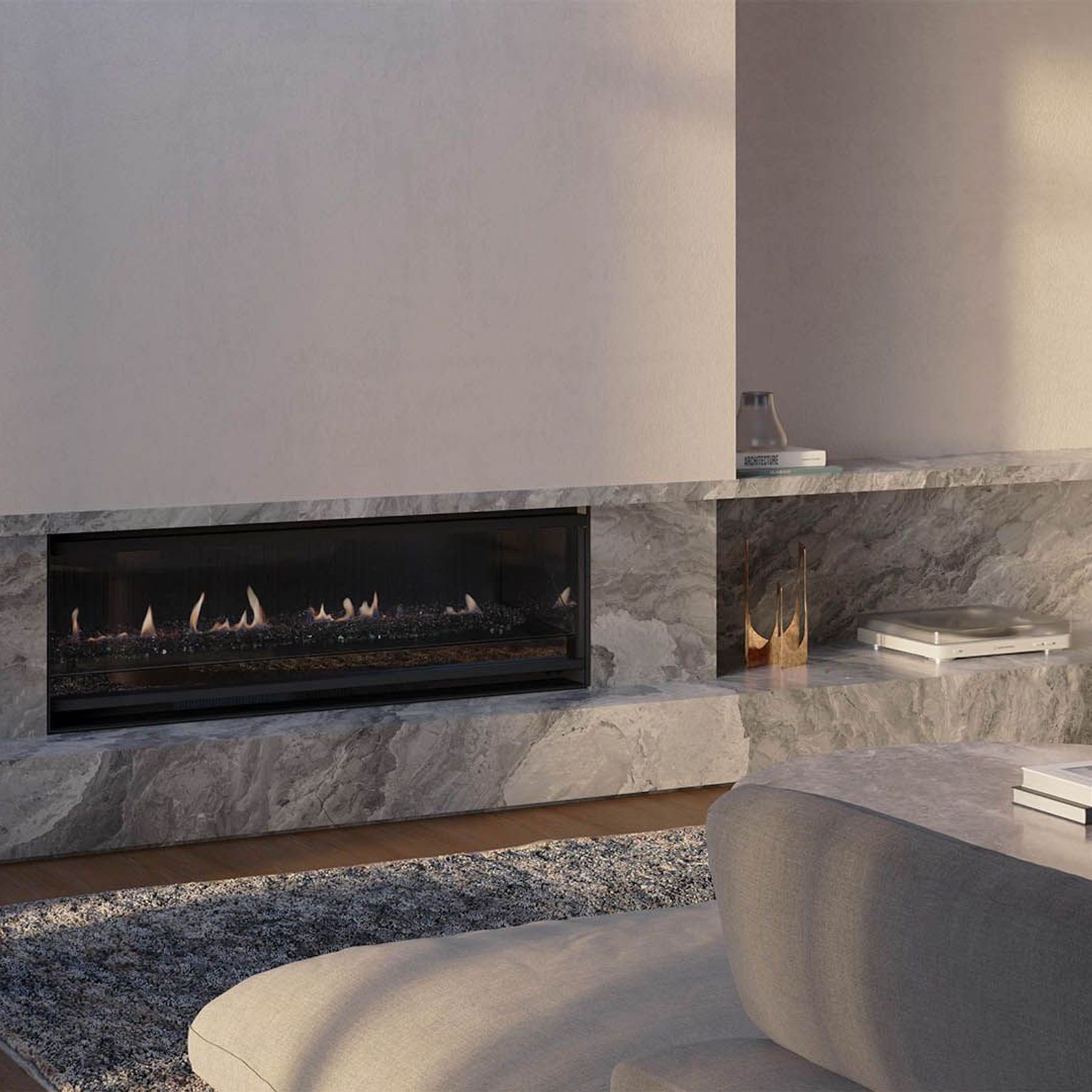 Escea LR1250 Inbuilt Electric Fireplace gallery detail image