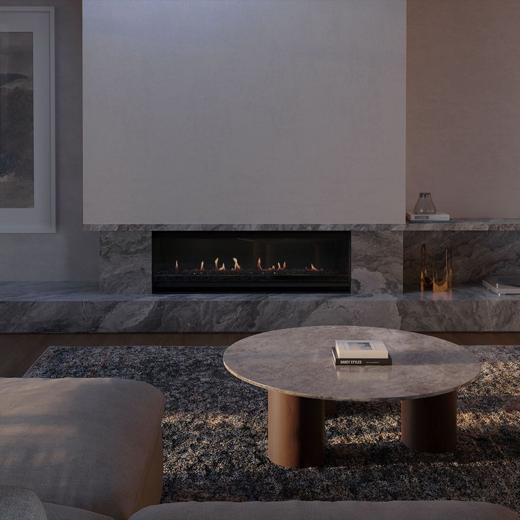 Escea LR1250 Inbuilt Electric Fireplace gallery detail image