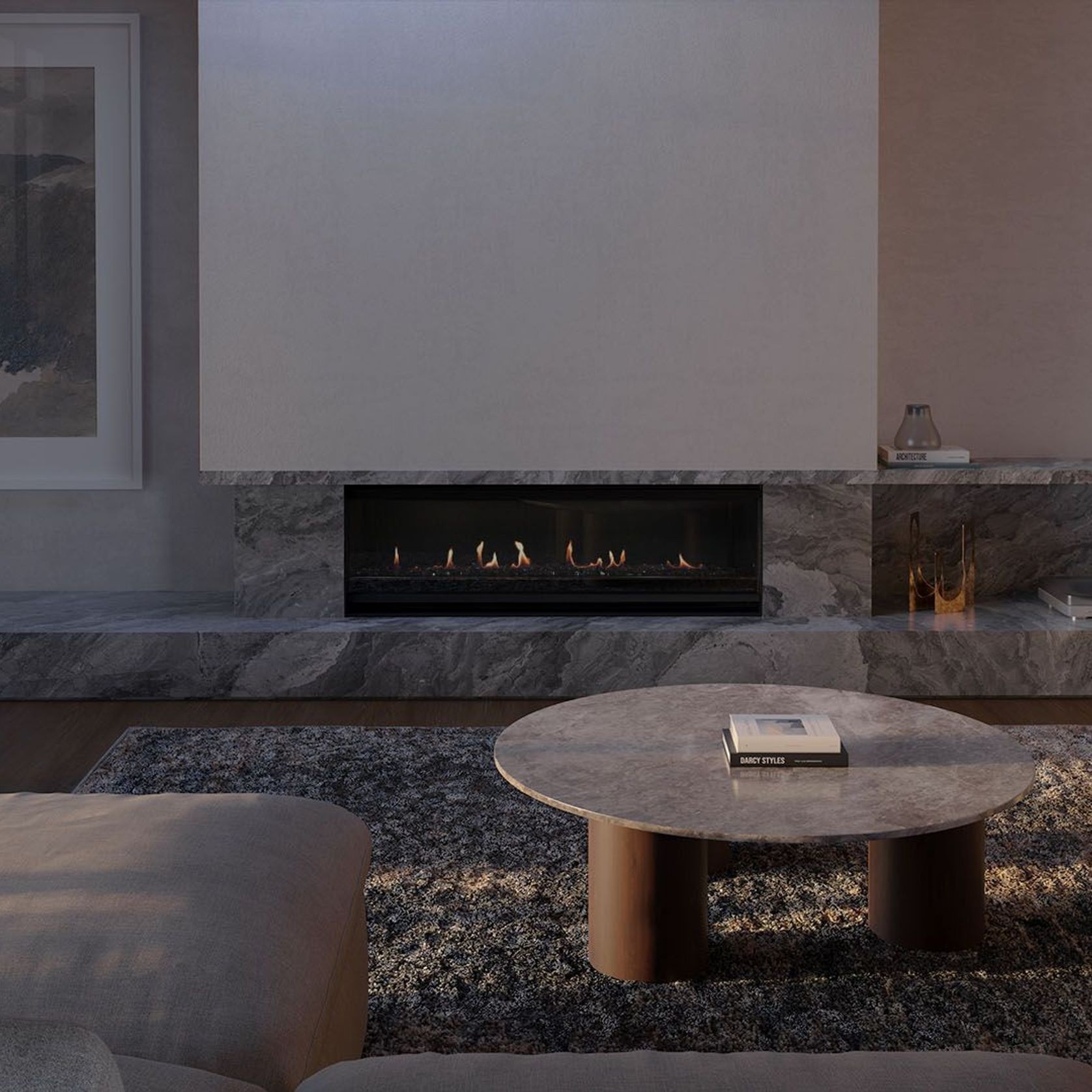 Escea LR1250 Inbuilt Electric Fireplace gallery detail image