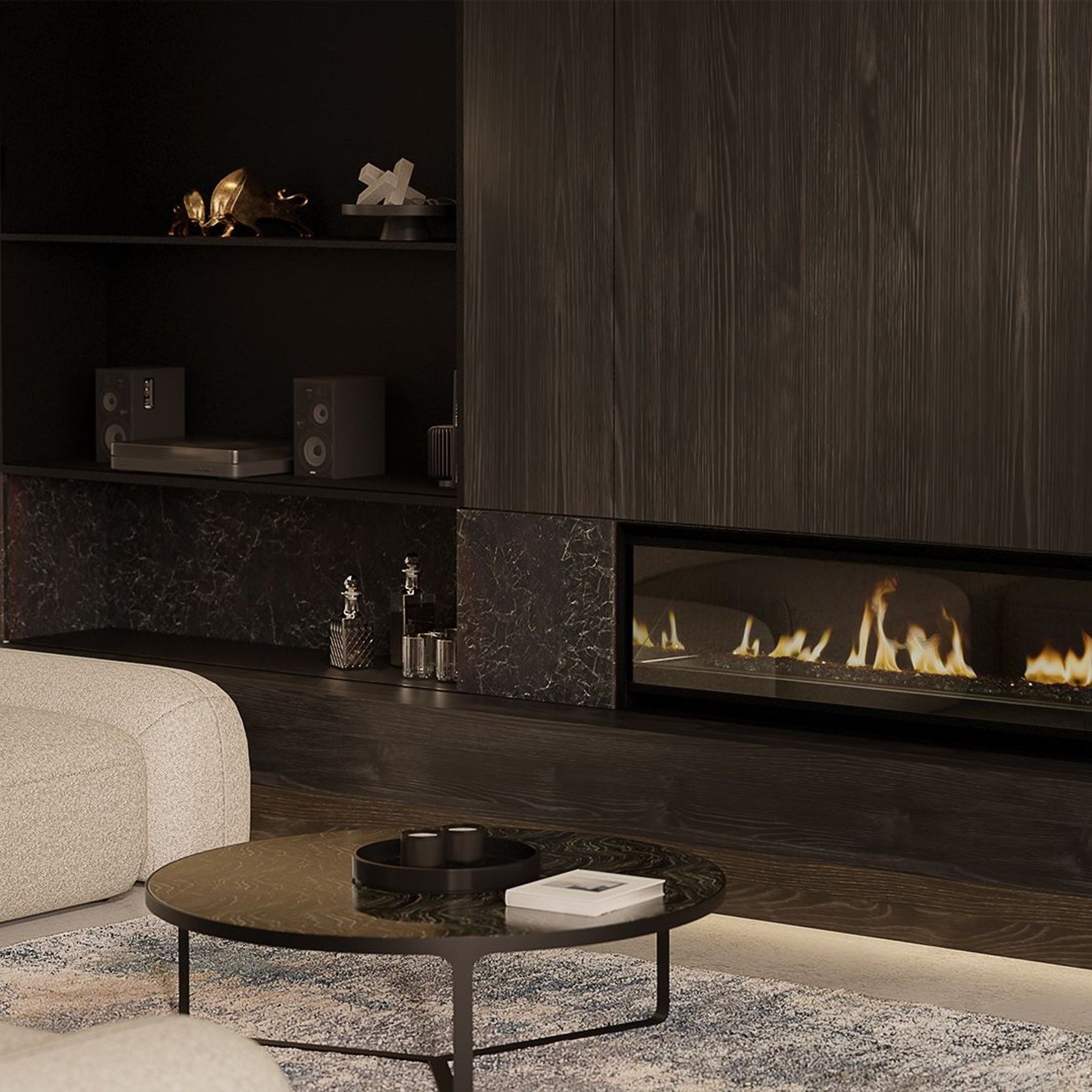 Escea LR1550 Inbuilt Electric Fireplace gallery detail image