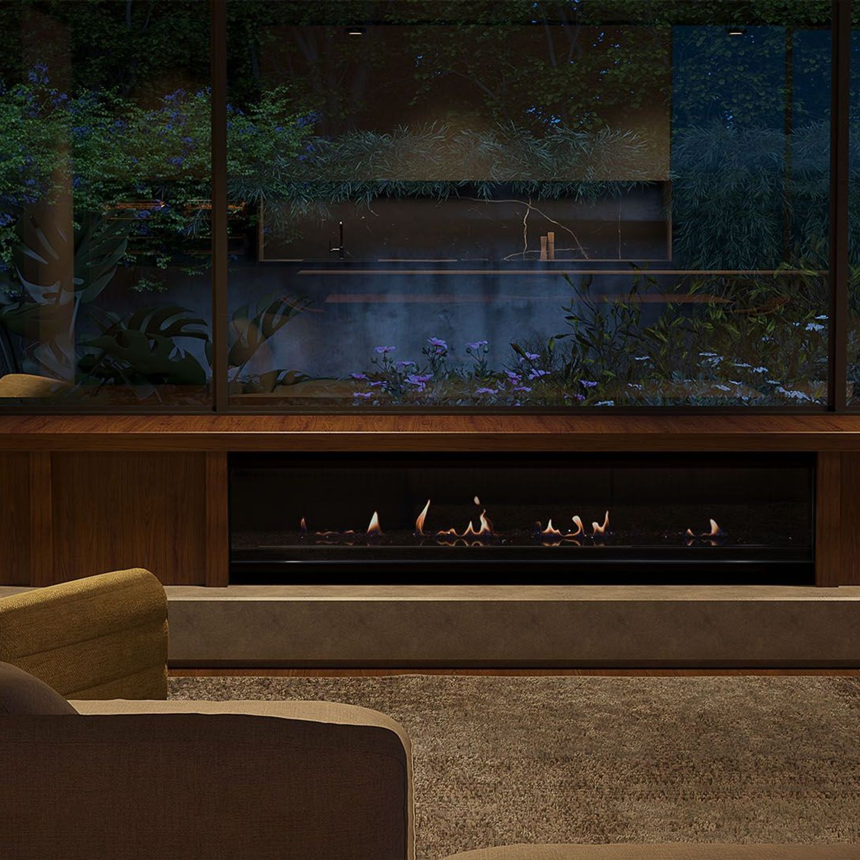 Escea LR1750 Inbuilt Electric Fireplace gallery detail image