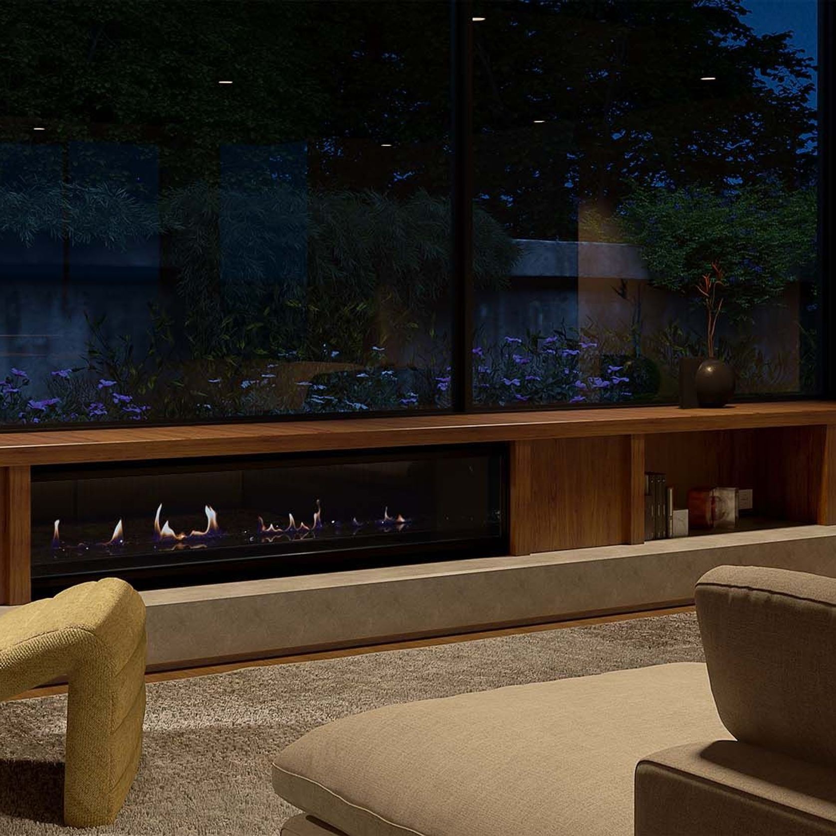 Escea LR1750 Inbuilt Electric Fireplace gallery detail image