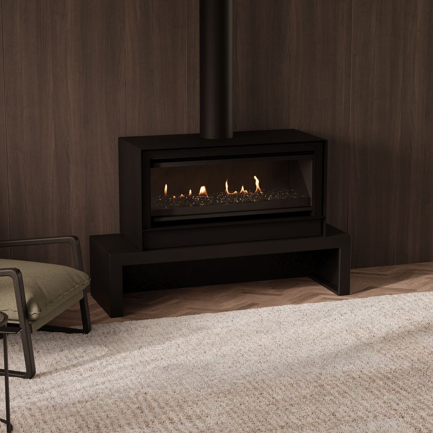 Escea LRFS1000 Freestanding Holographic Electric Fire gallery detail image