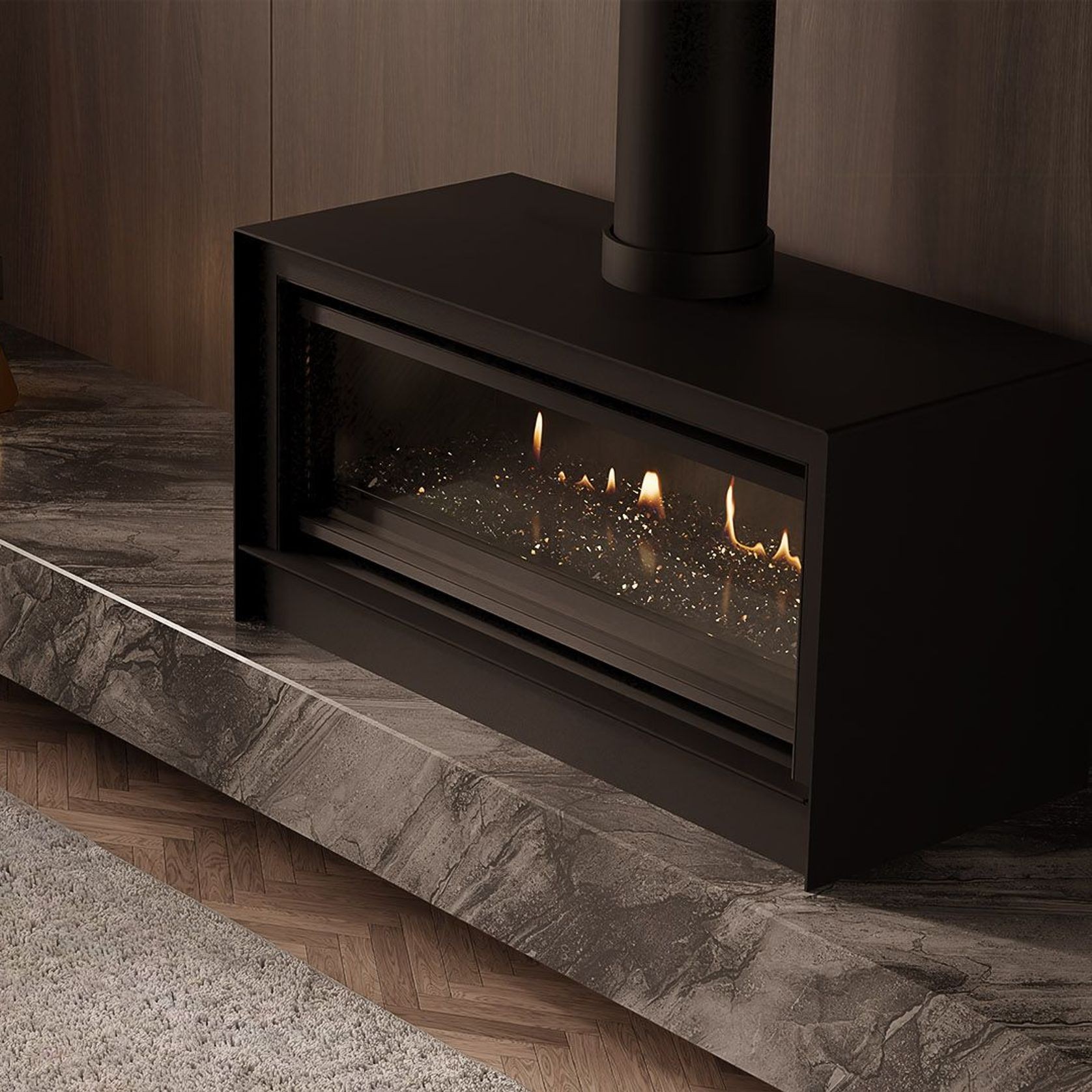 Escea LRFS1000 Freestanding Holographic Electric Fire gallery detail image