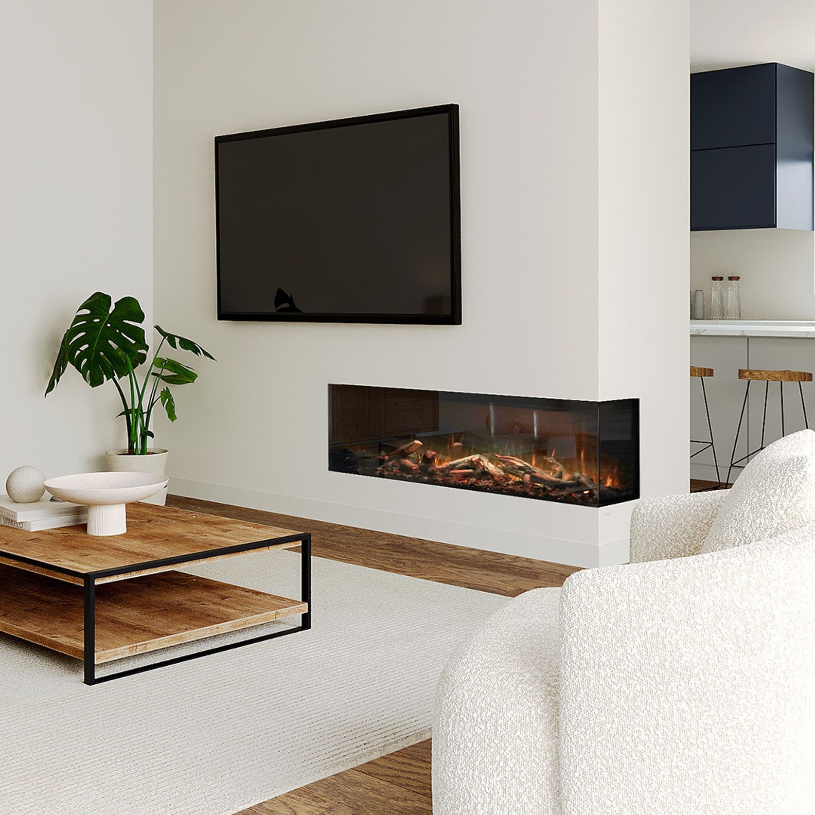 Ambe Multi65 Electric Fireplace | Landscape/Corner/Bay gallery detail image