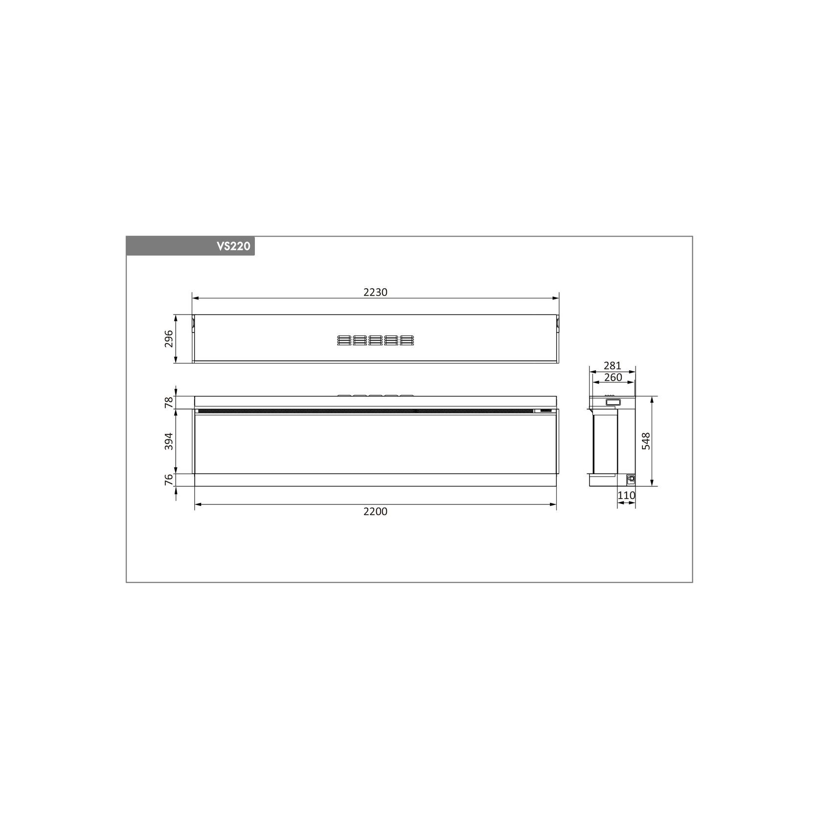 Rinnai ES 2200 Electric Fire gallery detail image