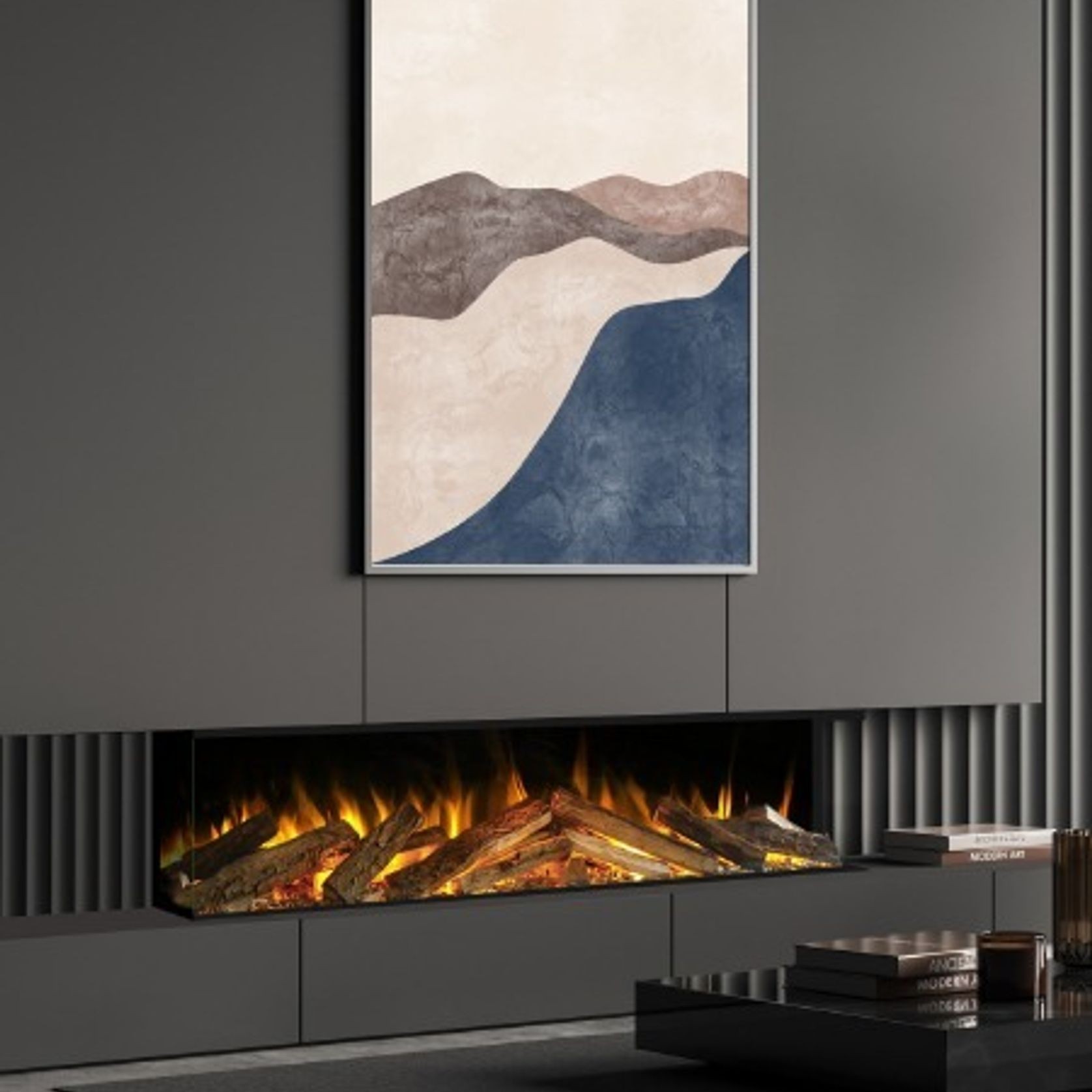 Evonic Volante 1500 Black Edition Electric Fireplace gallery detail image