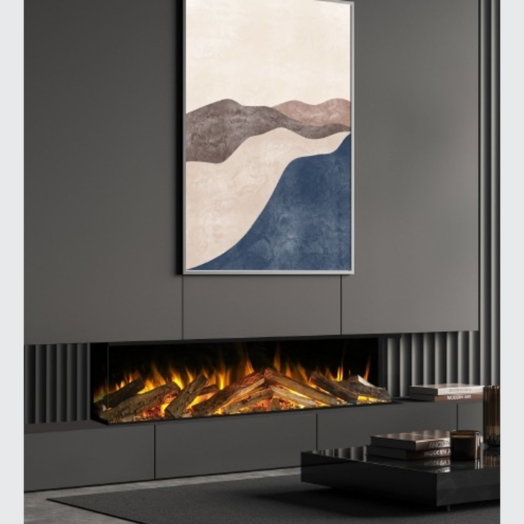 Evonic Volante 1500 Black Edition Electric Fireplace gallery detail image