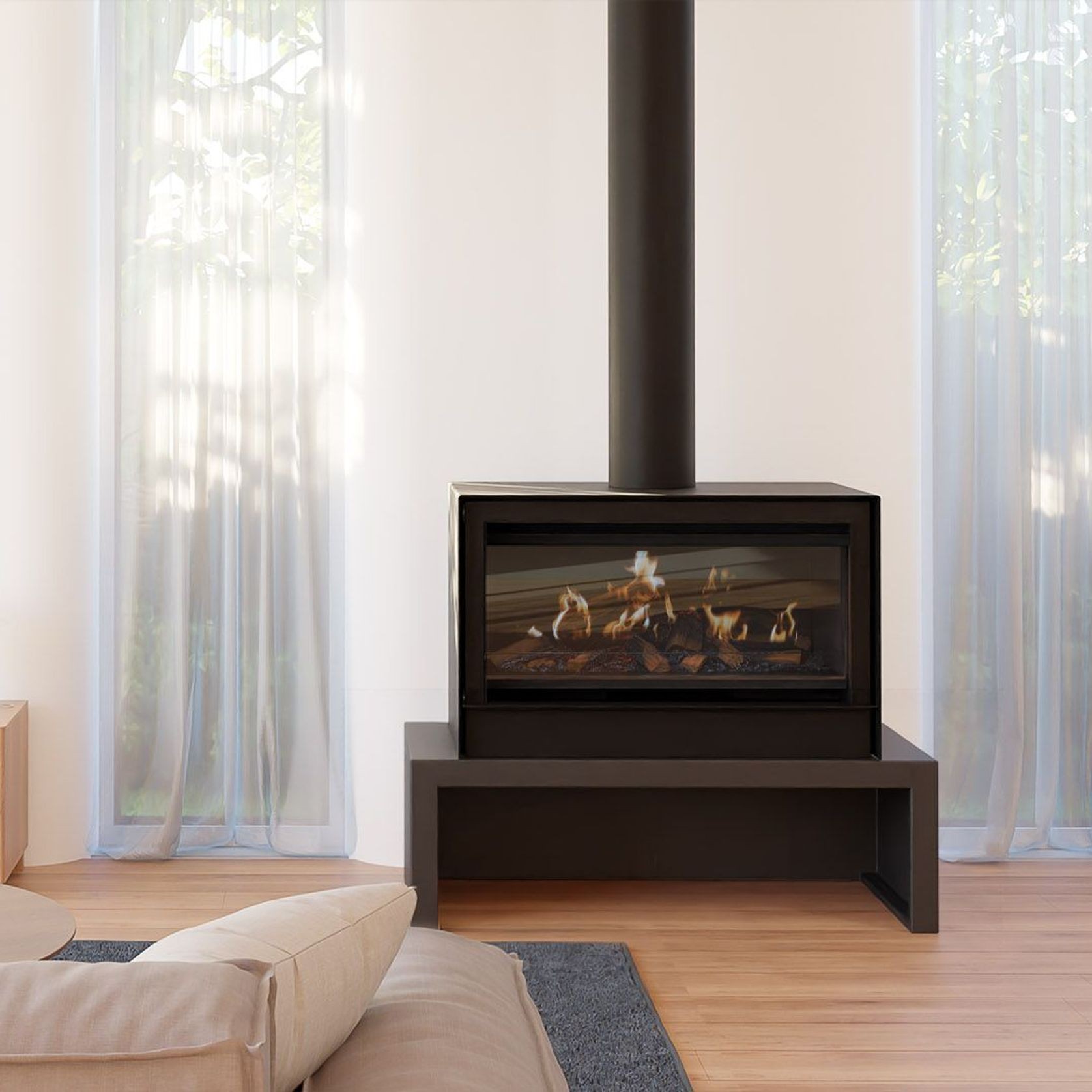 Escea LEFS800 Freestanding Holographic Electric Fire gallery detail image