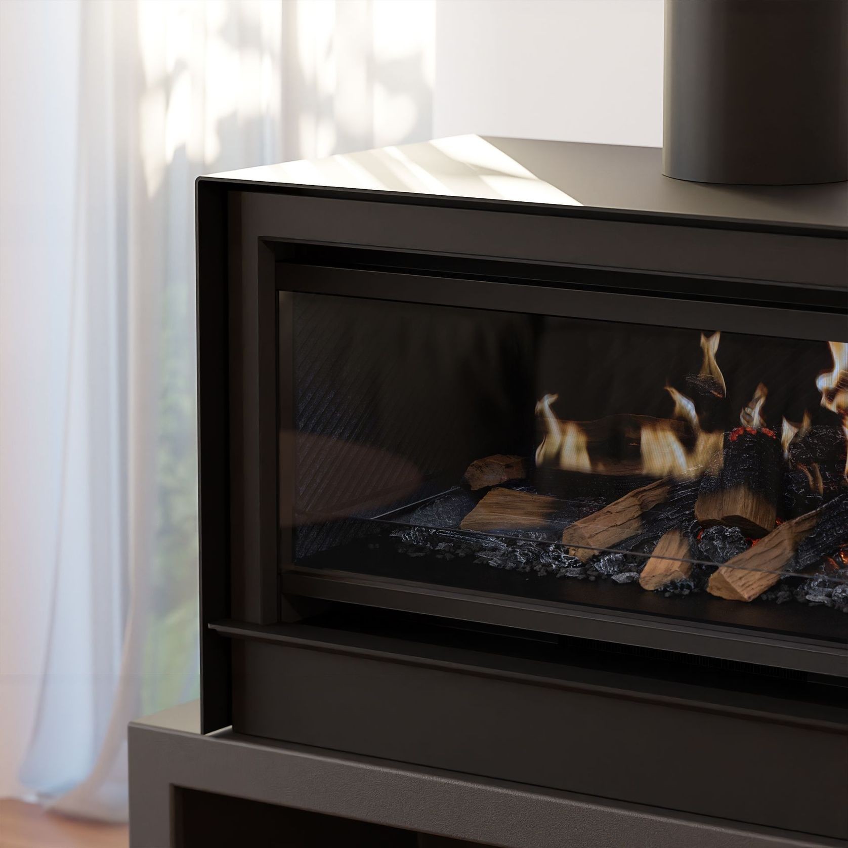 Escea LEFS800 Freestanding Holographic Electric Fire gallery detail image