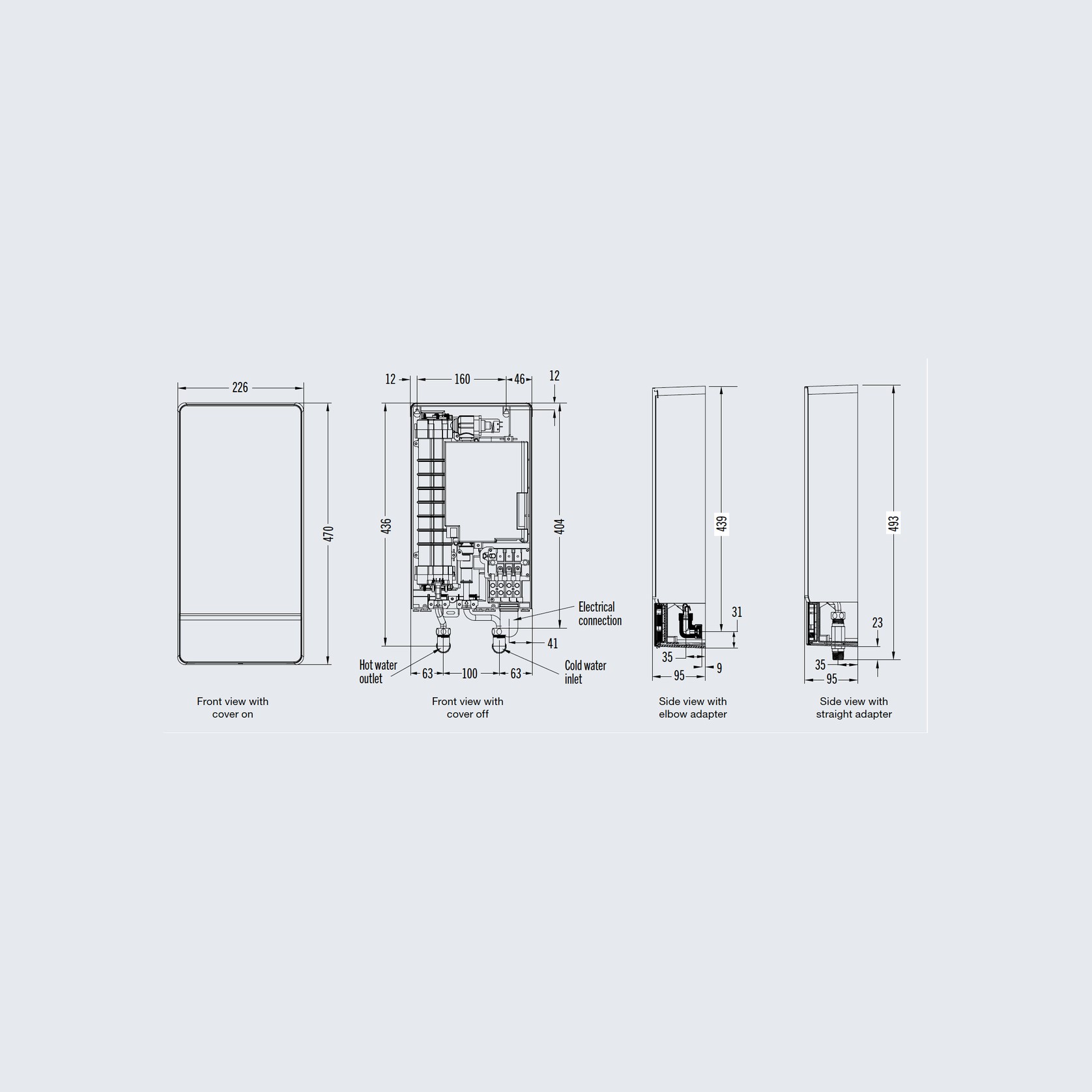 Rheem Eclipse Electric Continuous Flow Water Heater gallery detail image