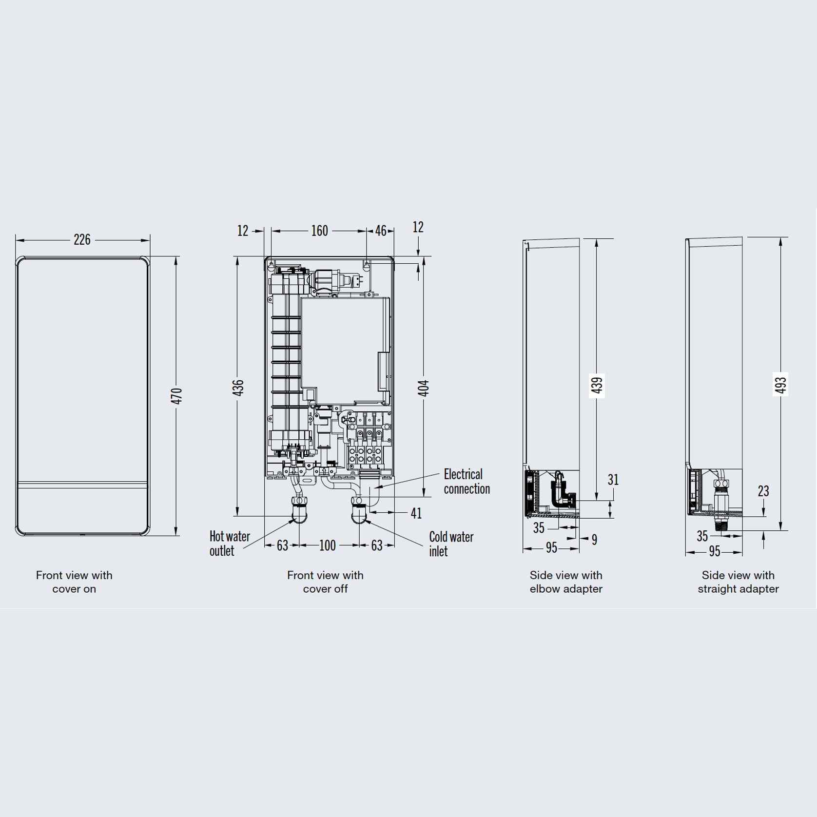 Rheem Eclipse Electric Continuous Flow Water Heater gallery detail image