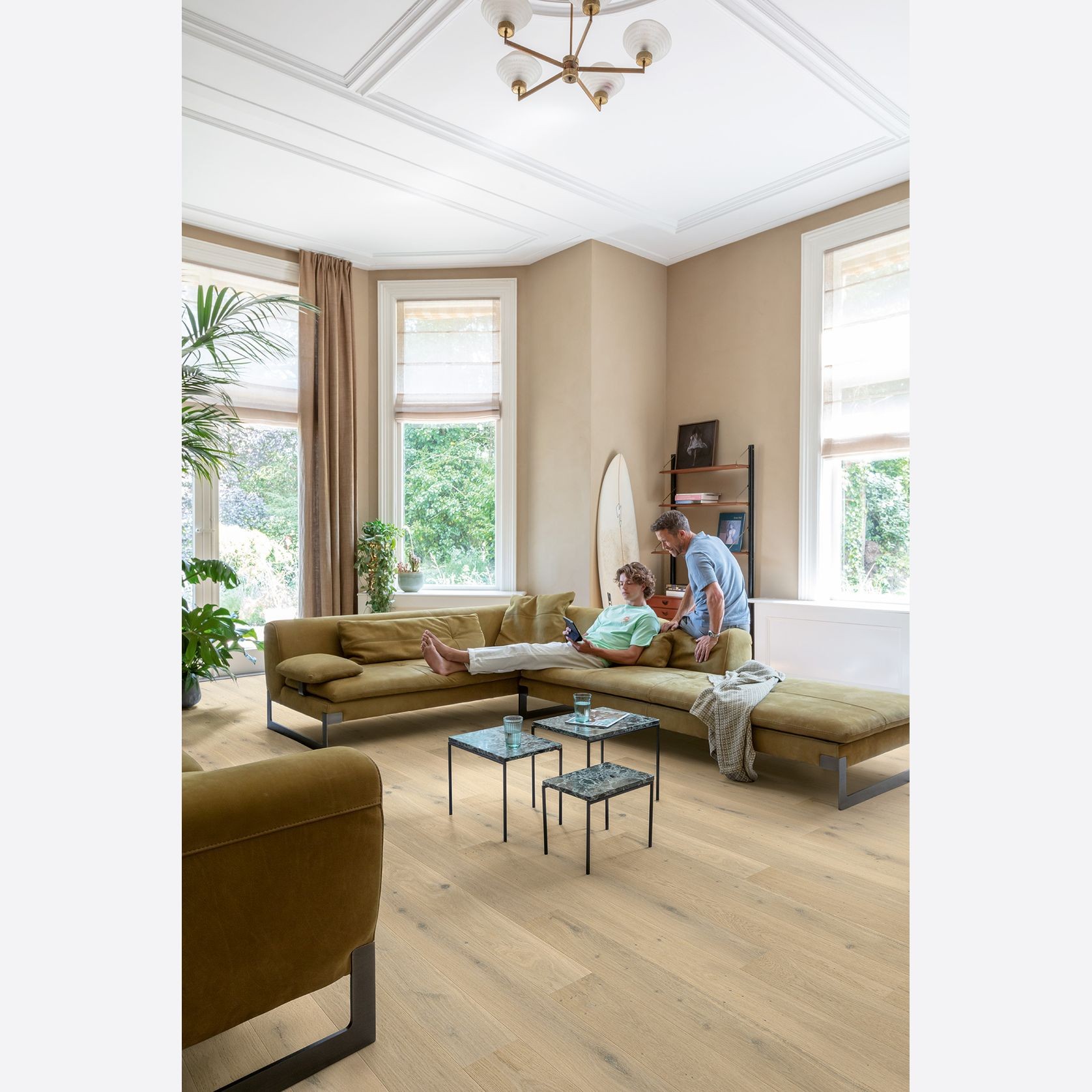 Quick-Step Amato Creamy White Oak Extra Matt Timber Flooring gallery detail image