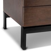 Macy Oak Entertainment Unit | Walnut & Black gallery detail image