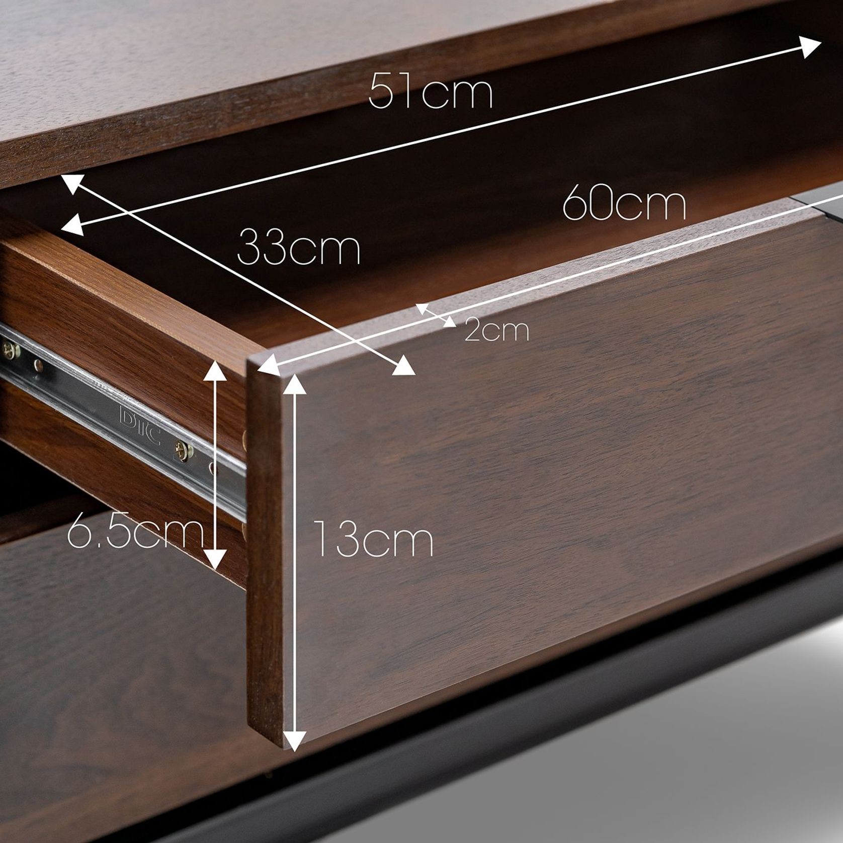 Macy Oak Entertainment Unit | Walnut & Black gallery detail image