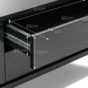 Macy Oak Entertainment Unit | Black gallery detail image