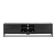Macy Oak Entertainment Unit | Black gallery detail image