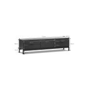 Macy Oak Entertainment Unit | Black gallery detail image