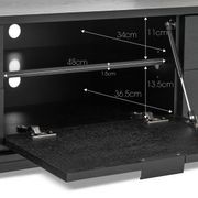 Macy Oak Entertainment Unit | Black gallery detail image