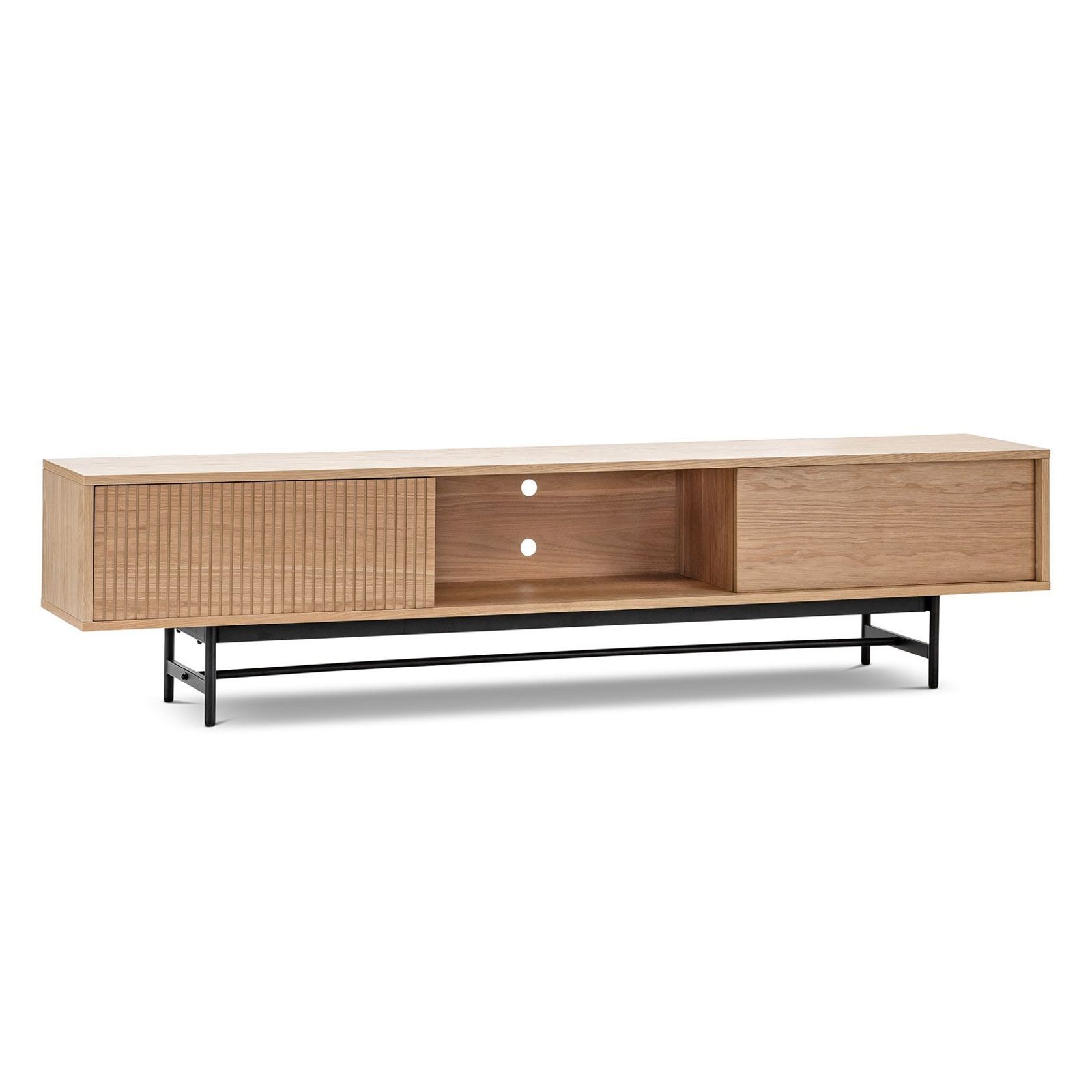 Arae 3 Door TV Entertainment Unit | 210cm | Natural Oak gallery detail image