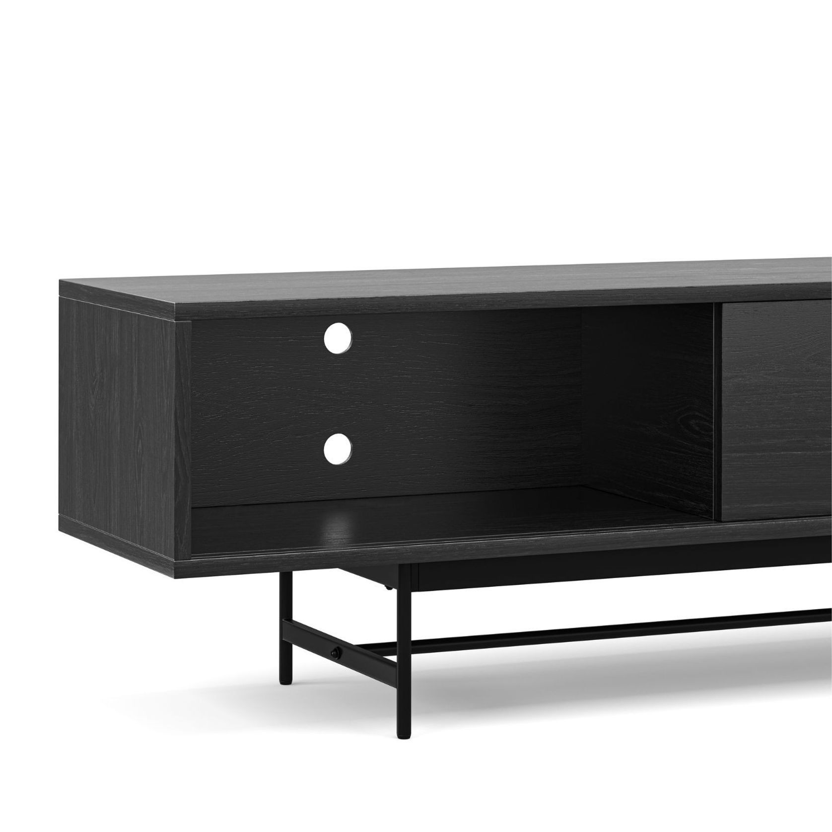 Arae 3 Door TV Entertainment Unit | 210cm | Black gallery detail image