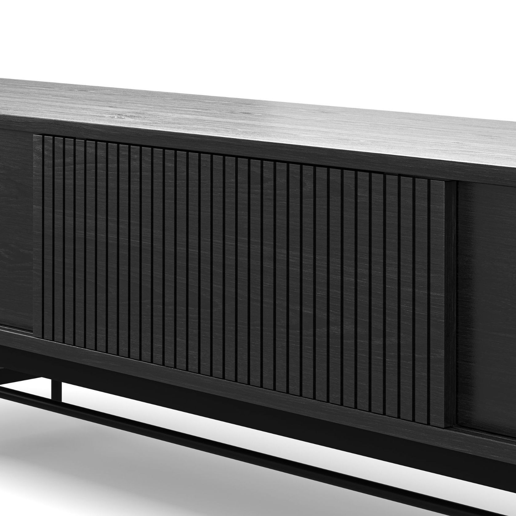 Arae 3 Door TV Entertainment Unit | 210cm | Black gallery detail image