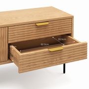 Kina Ripple Slatted TV Entertainment Unit | 180cm | Natural Oak gallery detail image