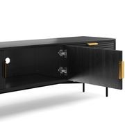 Kina Ripple Slatted TV Entertainment Unit | 180cm | Black Oak gallery detail image