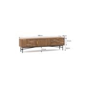 Kina Ripple Slatted TV Entertainment Unit | 180cm | Light Walnut gallery detail image