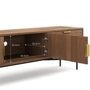 Kina Ripple Slatted TV Entertainment Unit | 180cm | Light Walnut gallery detail image