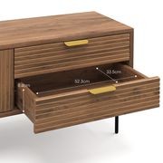 Kina Ripple Slatted TV Entertainment Unit | 180cm | Light Walnut gallery detail image