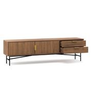 Kina Ripple Slatted TV Entertainment Unit | 180cm | Light Walnut gallery detail image