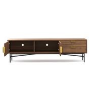 Kina Ripple Slatted TV Entertainment Unit | 180cm | Light Walnut gallery detail image