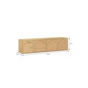 Aurora 4 Door Arch TV Entertainment Unit | Natural Oak gallery detail image