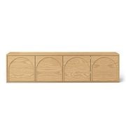 Aurora 4 Door Arch TV Entertainment Unit | Natural Oak gallery detail image