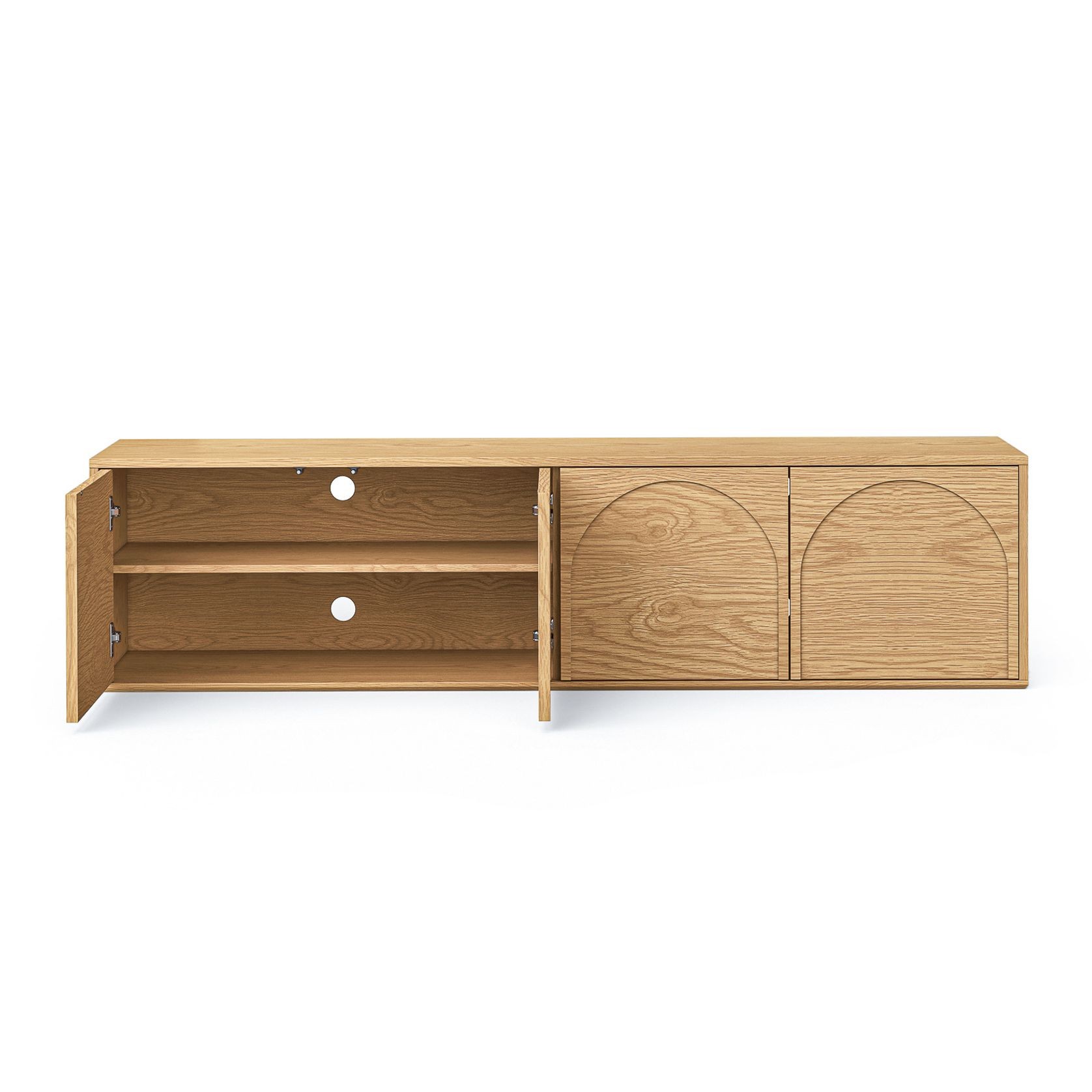 Aurora 4 Door Arch TV Entertainment Unit | Natural Oak gallery detail image