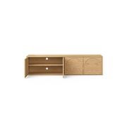 Aurora 4 Door Arch TV Entertainment Unit | Natural Oak gallery detail image