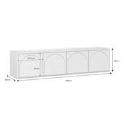 Aurora 4 Door Arch TV Entertainment Unit | White Oak gallery detail image