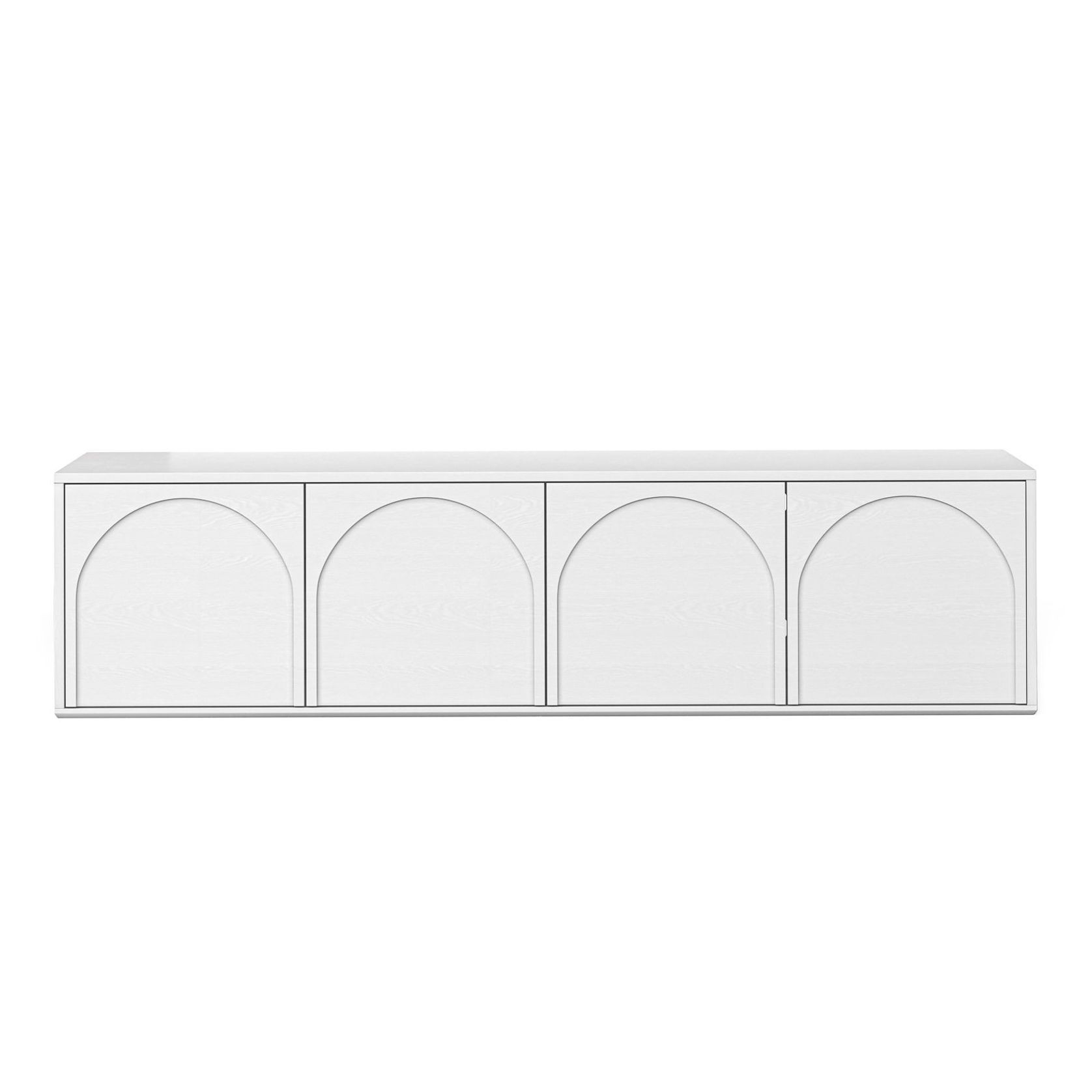Aurora 4 Door Arch TV Entertainment Unit | White Oak gallery detail image