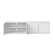 Aurora 4 Door Arch TV Entertainment Unit | White Oak gallery detail image