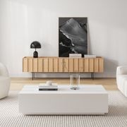 Linea 200cm TV Entertainment Unit | Natural Oak gallery detail image