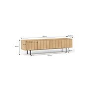Linea 200cm TV Entertainment Unit | Natural Oak gallery detail image